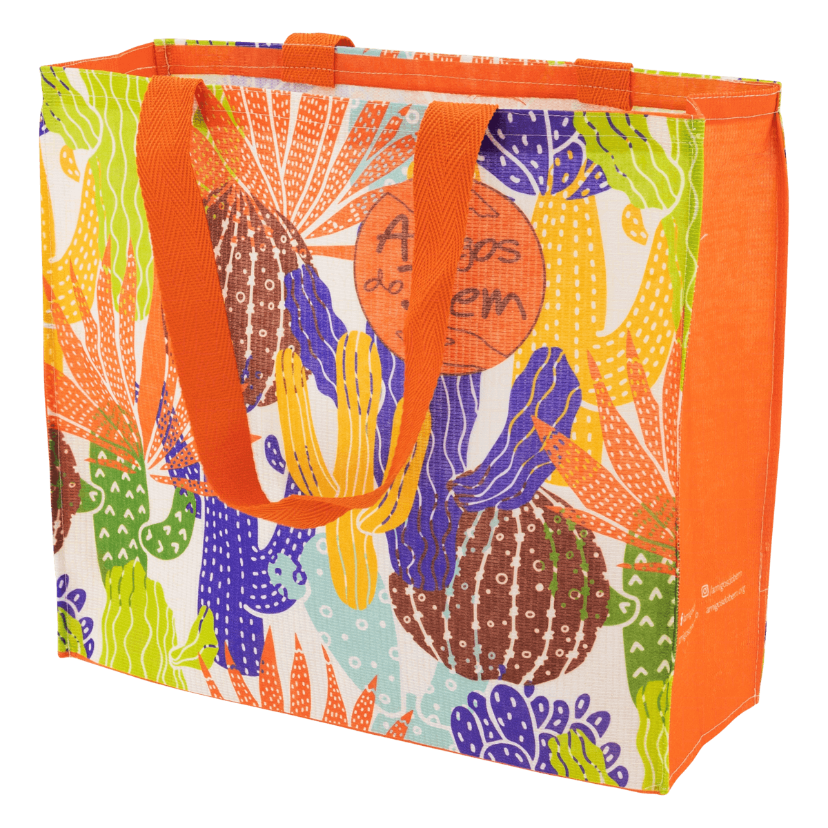 Sacola Ecológica Amigos do Bem Retornável Mandacaru 70X40cm